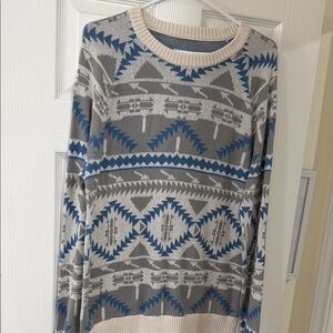 Mossimo Supply Co. Blue and Gray Crewneck Sweater